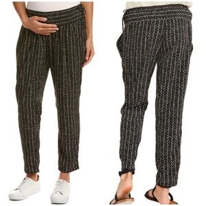 Hatch Maternity Black the Jensie Printed Pants